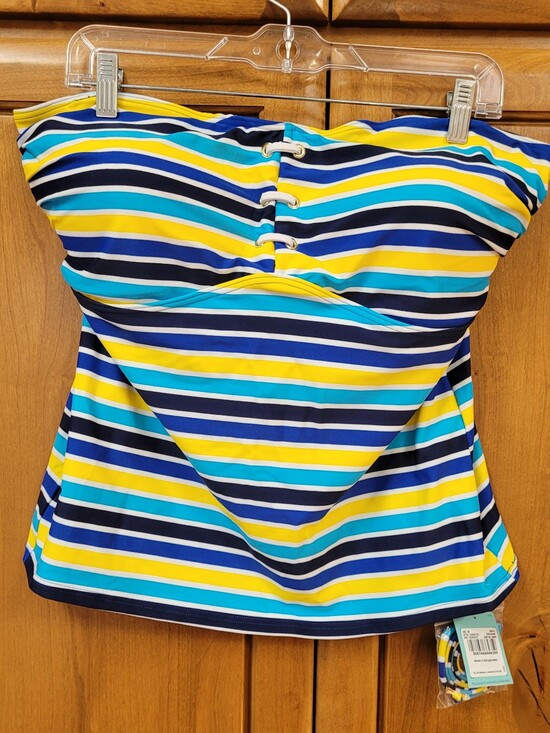 Tu Other - NWT | Tu by Sainsbury's Blue Yellow & White Striped Tankini Set